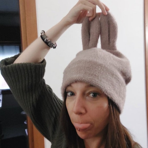 Draping Rabbit Ears Beanie