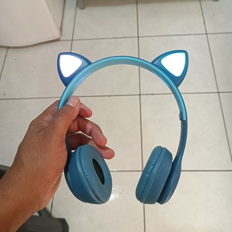 LED Cat Ear Wireless Bluetooth Headphones