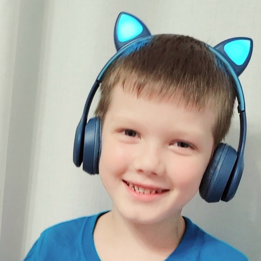 LED Cat Ear Wireless Bluetooth Headphones