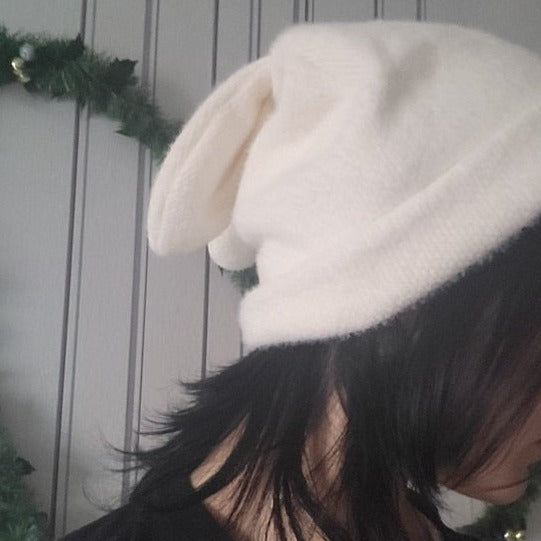 Draping Rabbit Ears Beanie