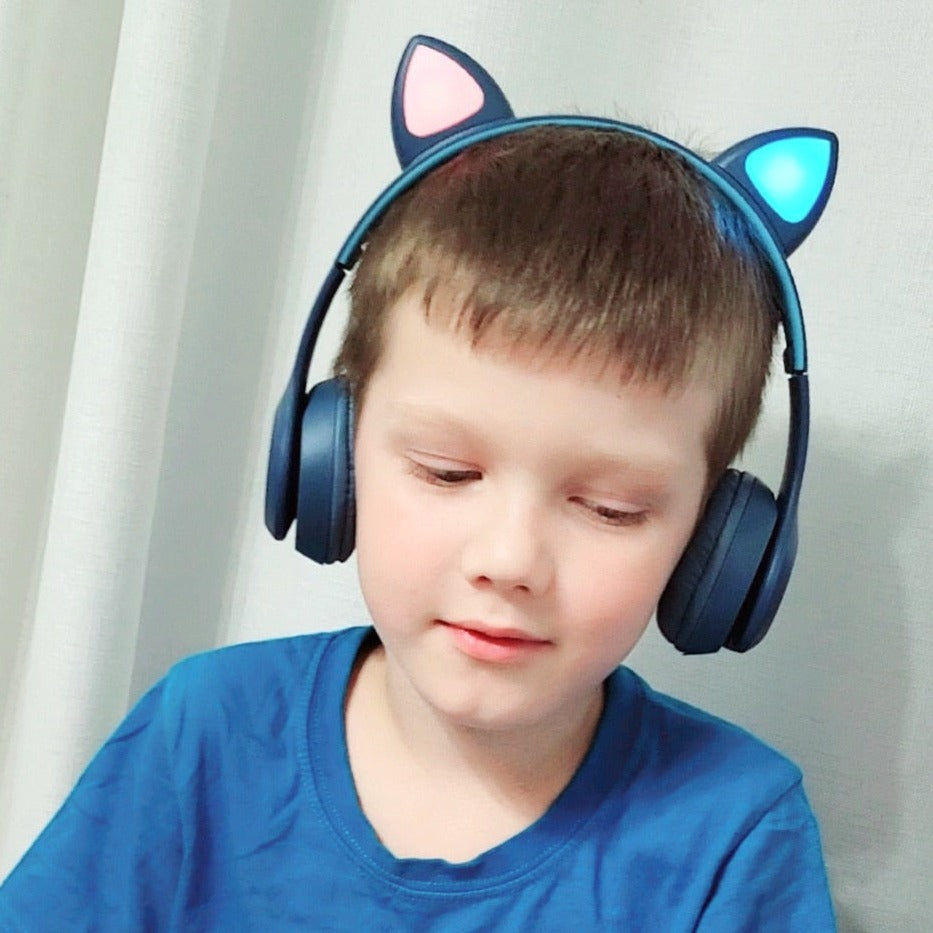 LED Cat Ear Wireless Bluetooth Headphones