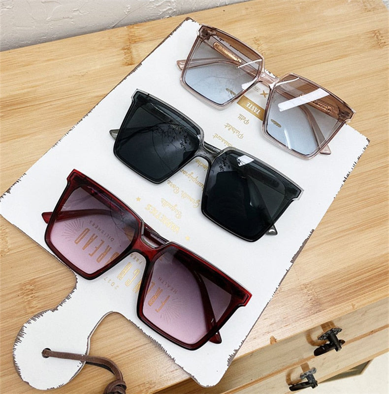 Trendy Vintage Square Oversized Sunglasses