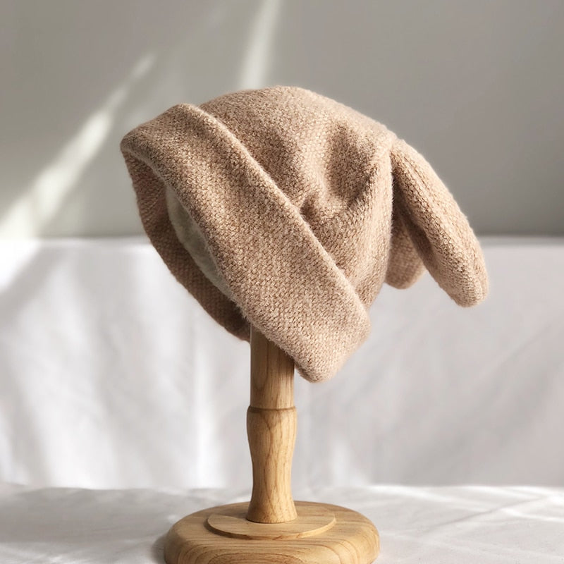 Draping Rabbit Ears Beanie