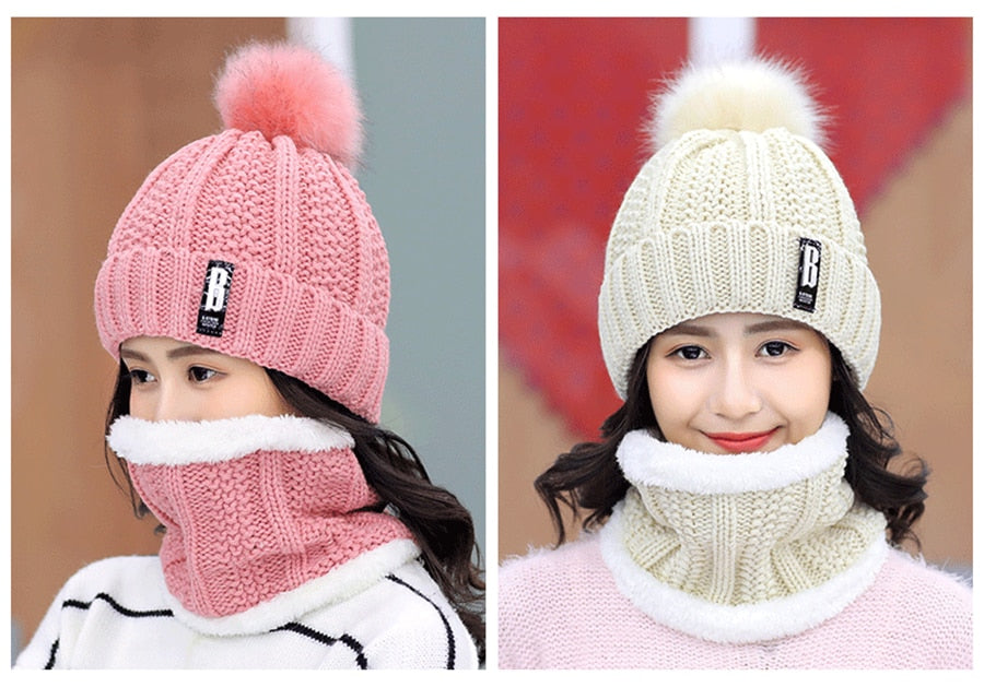 Knitted Beanie & Scarf Set