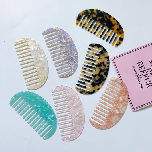 Colorful Acetate Anti-static Hair Combs (Round)