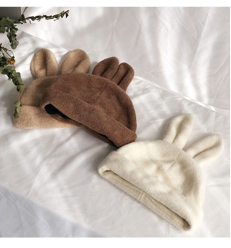 Draping Rabbit Ears Beanie