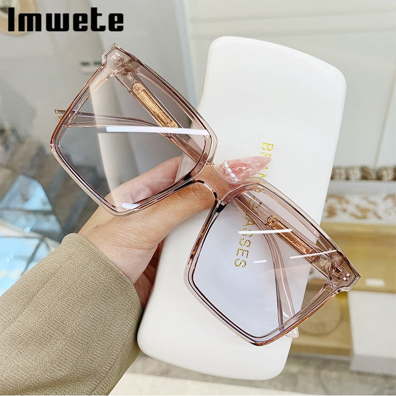 Trendy Vintage Square Oversized Sunglasses