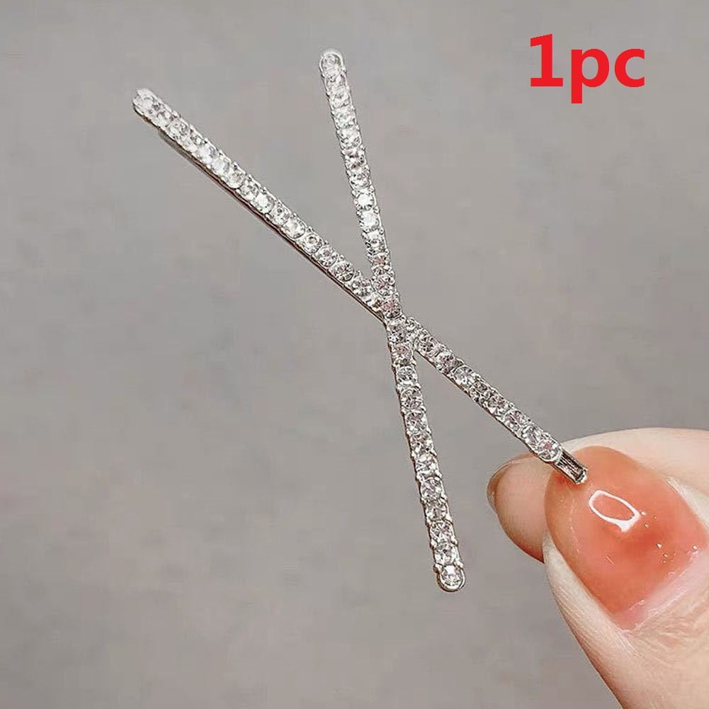 Crystal Rhinestone Hair Clips (Criss Cross)