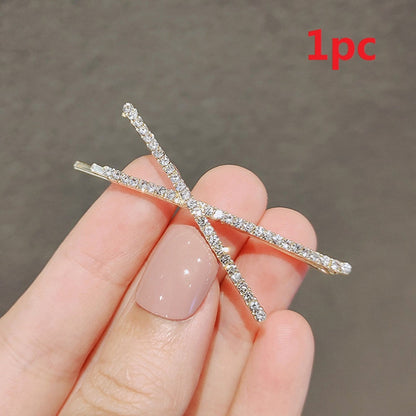 Crystal Rhinestone Hair Clips (Criss Cross)